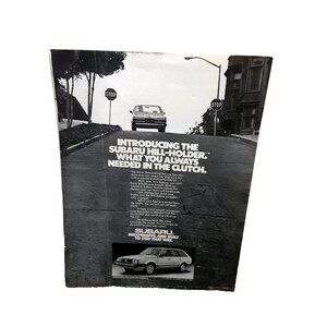 1981 Subaru Wagon The Hill Holder Original Print Ad 80s